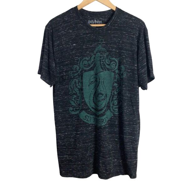 Harry Potter Hogwarts Slitherin T Shirt Black Green Large - Picture 1 of 4